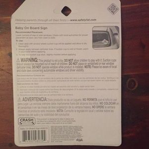 safety 1st Other - Sale 3 for $20 NWT Baby on board sign safety 1st Other - Sale 3 for $20 NWT Baby on board sign